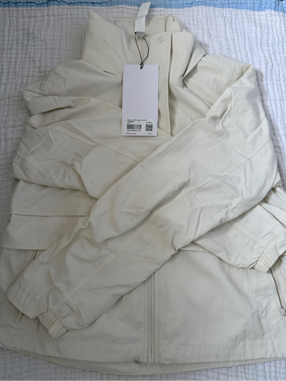 Lululemon Always Effortless Jacket Size 4 Light Ivory NWT - Picture 4 of 4
